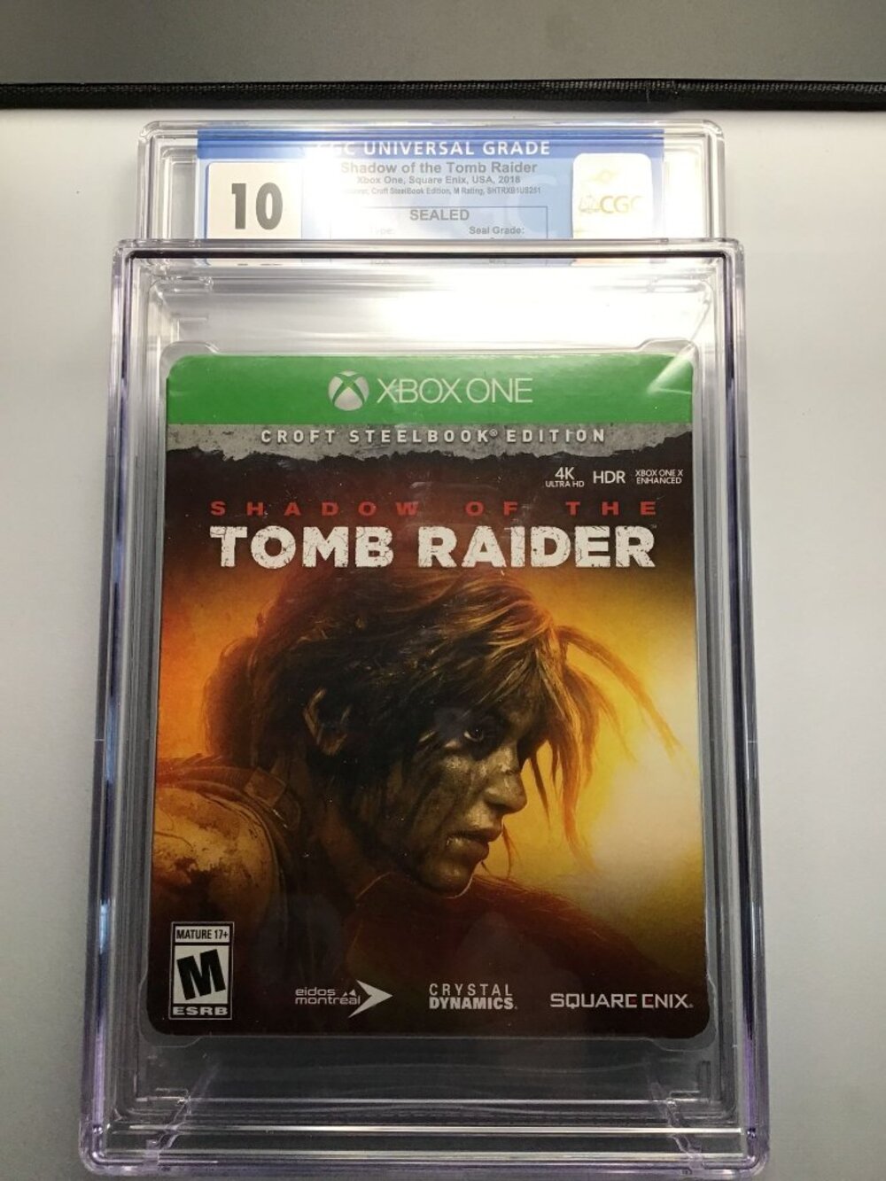 Shadow of the Tomb Raider Steelbook Xbox One CGC 10 A++ Sealed Brand New NIB!